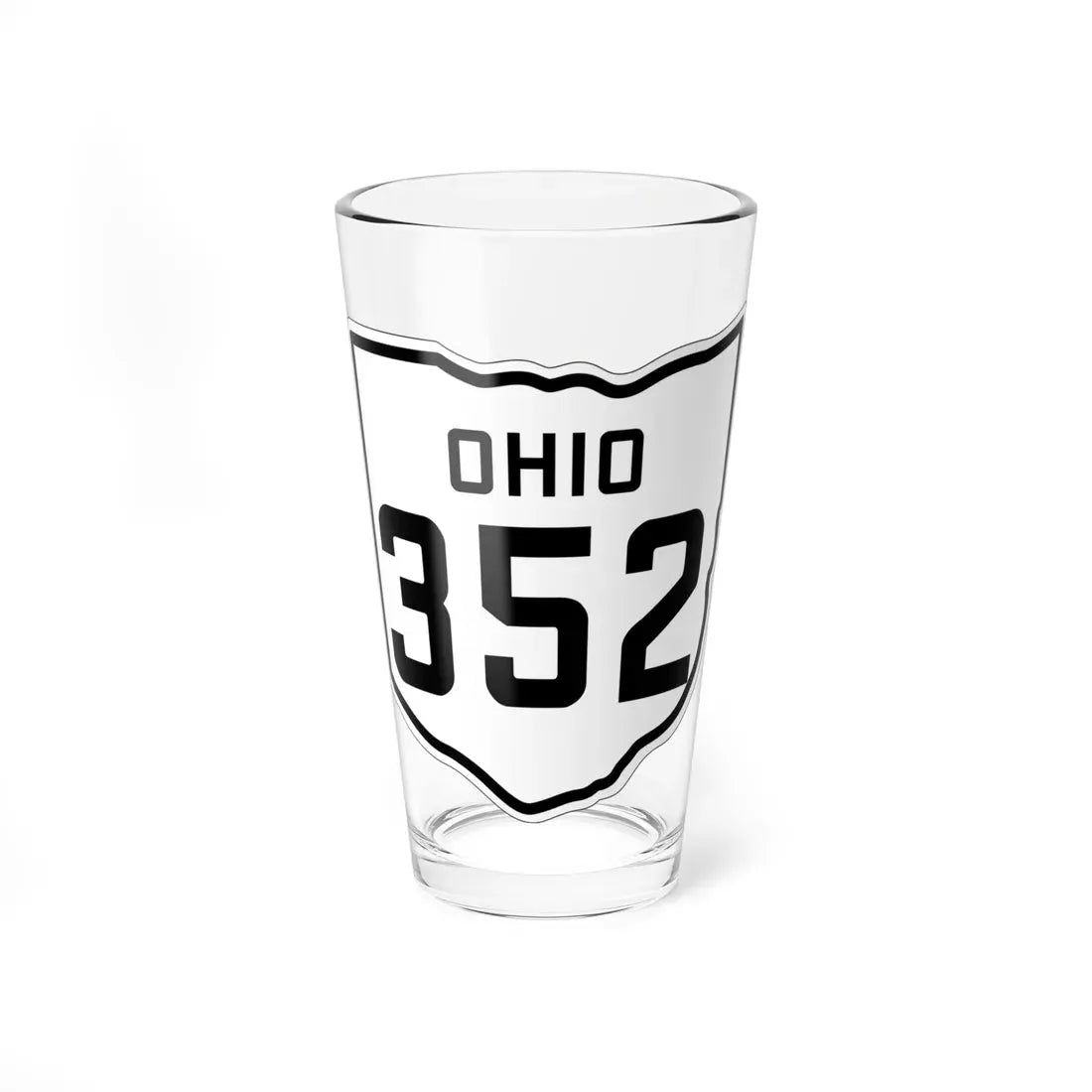 OH-352 1927 (Ohio) (Road Sign) Pint Glass 16oz 16oz - Go Mug Yourself