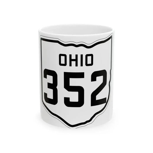 OH-352 1927 (Ohio) (Road Sign) White Coffee Mug 11oz - Go Mug Yourself