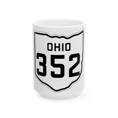 OH-352 1927 (Ohio) (Road Sign) White Coffee Mug 15oz - Go Mug Yourself