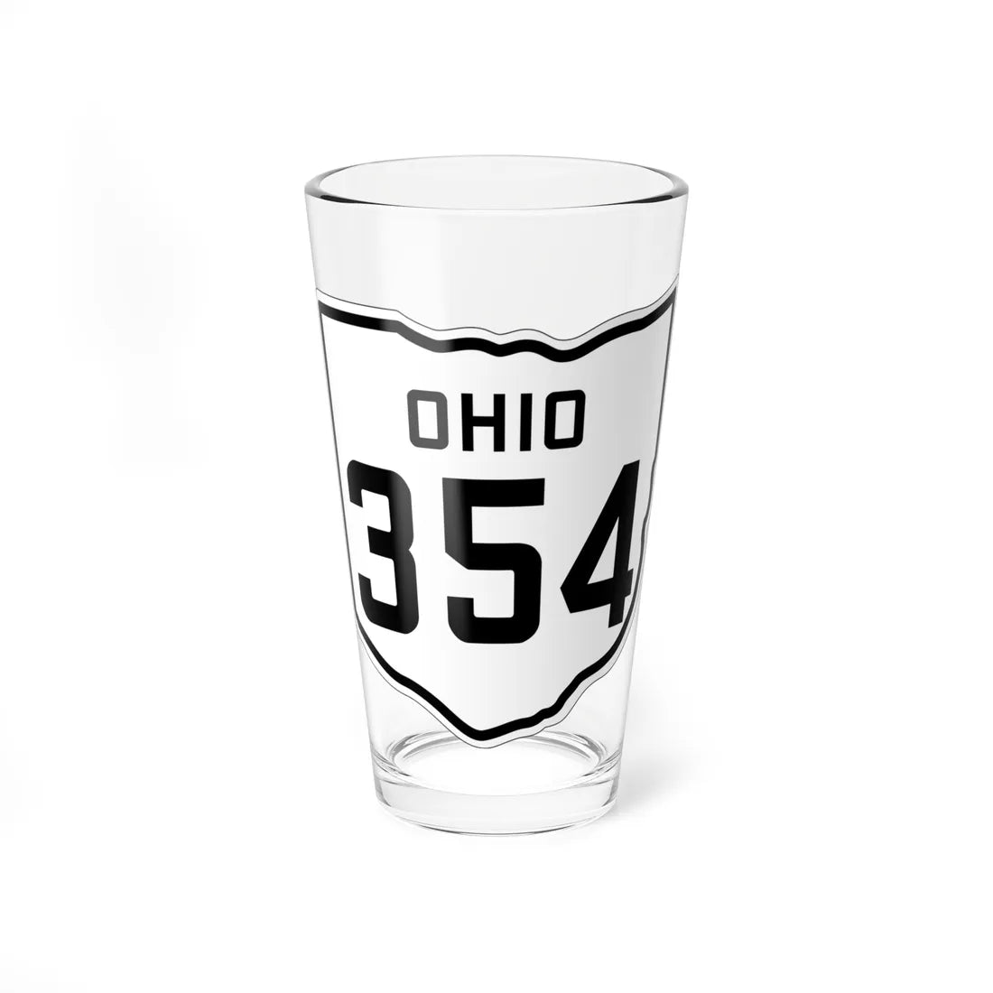 OH-354 1927 (Ohio) (Road Sign) Pint Glss 16oz 16oz - Go Mug Yourself
