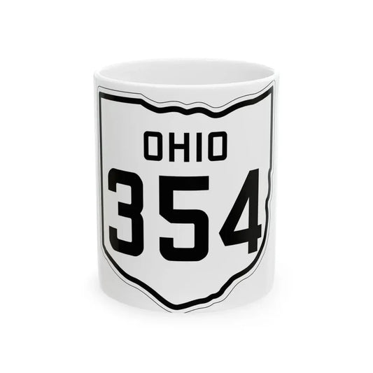 OH-354 1927 (Ohio) (Road Sign) White Coffee Mug 11oz - Go Mug Yourself