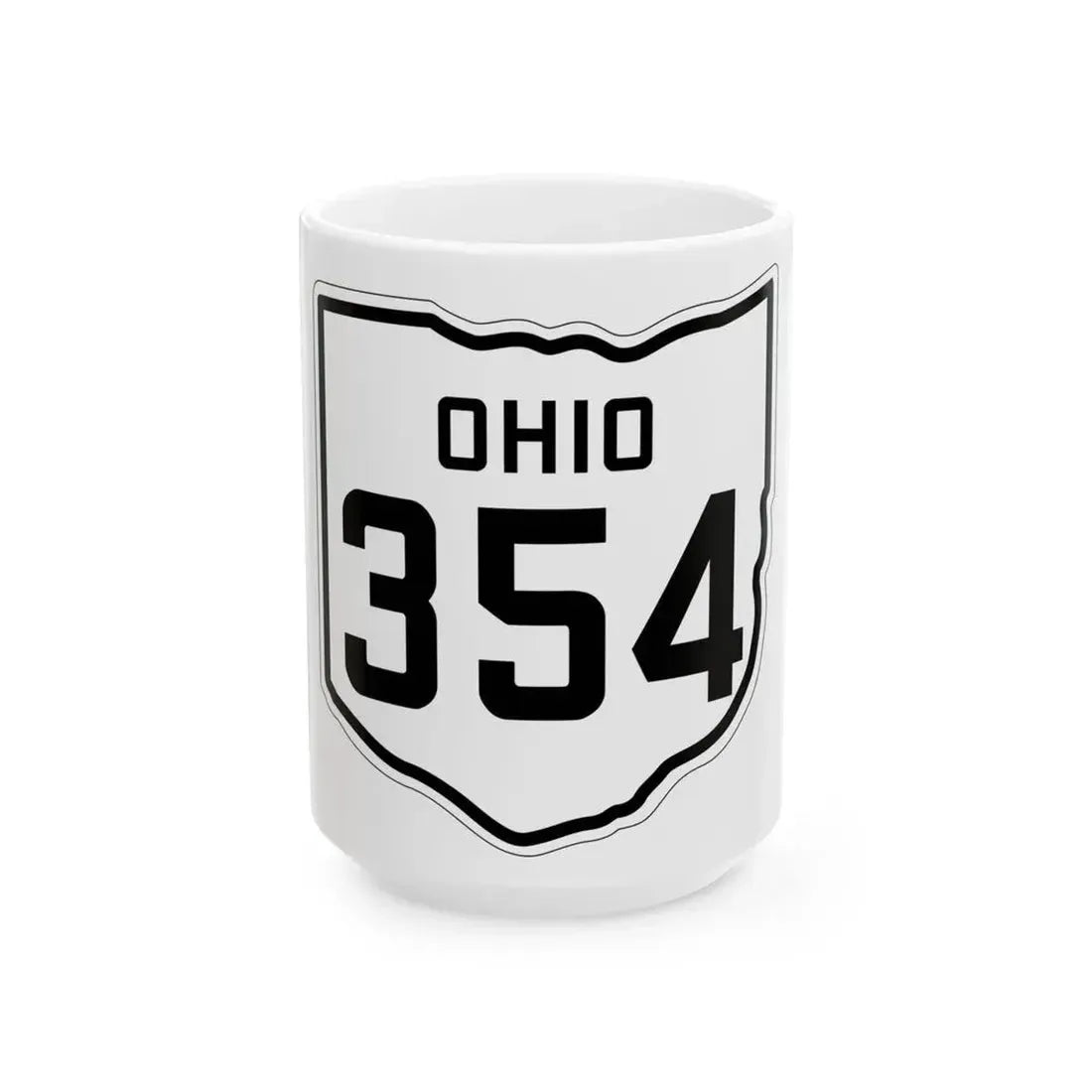 OH-354 1927 (Ohio) (Road Sign) White Coffee Mug 15oz - Go Mug Yourself
