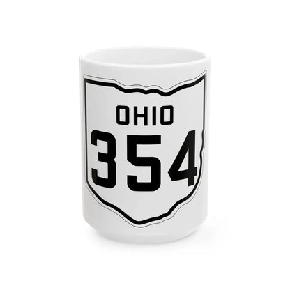 OH-354 1927 (Ohio) (Road Sign) White Coffee Mug 15oz - Go Mug Yourself