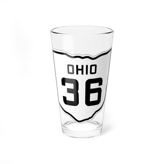 OH-36 1927 (Ohio) (Road Sign) Pint Glass 16oz 16oz - Go Mug Yourself