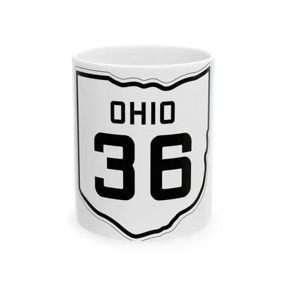 OH-36 1927 (Ohio) (Road Sign) White Coffee Mug 11oz - Go Mug Yourself
