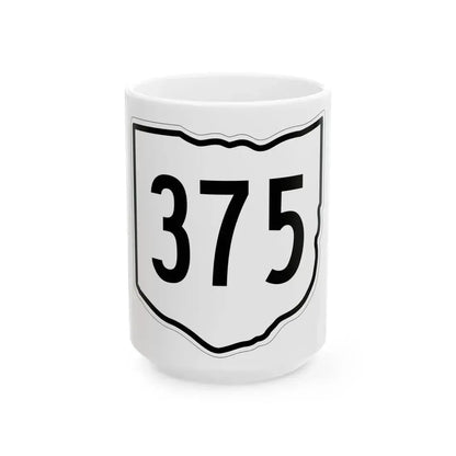 OH-375 1960 (Ohio) (Road Sign) White Coffee Mug 15oz - Go Mug Yourself