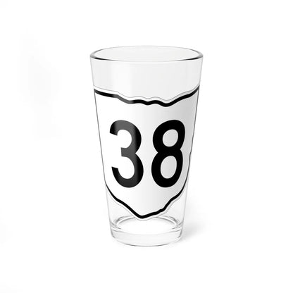 OH-38 1960 (Ohio) (Road Sign) Pint Glass 16oz 16oz - Go Mug Yourself