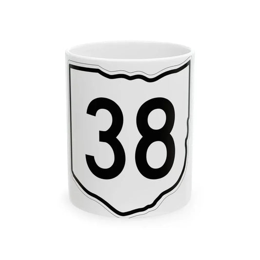 OH-38 1960 (Ohio) (Road Sign) White Coffee Mug 11oz - Go Mug Yourself