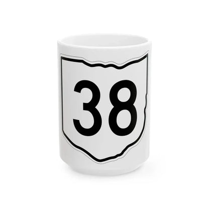 OH-38 1960 (Ohio) (Road Sign) White Coffee Mug 15oz - Go Mug Yourself