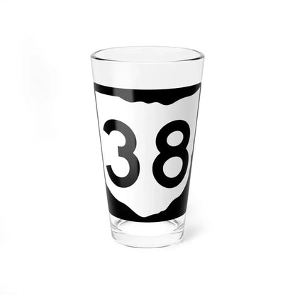 OH-38 (Ohio) (Road Sign) Pint Glass 16oz 16oz - Go Mug Yourself