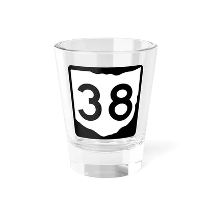 OH-38 (Ohio) (Road Sign) Shot Glass 1.5oz 1.5oz - Go Mug Yourself