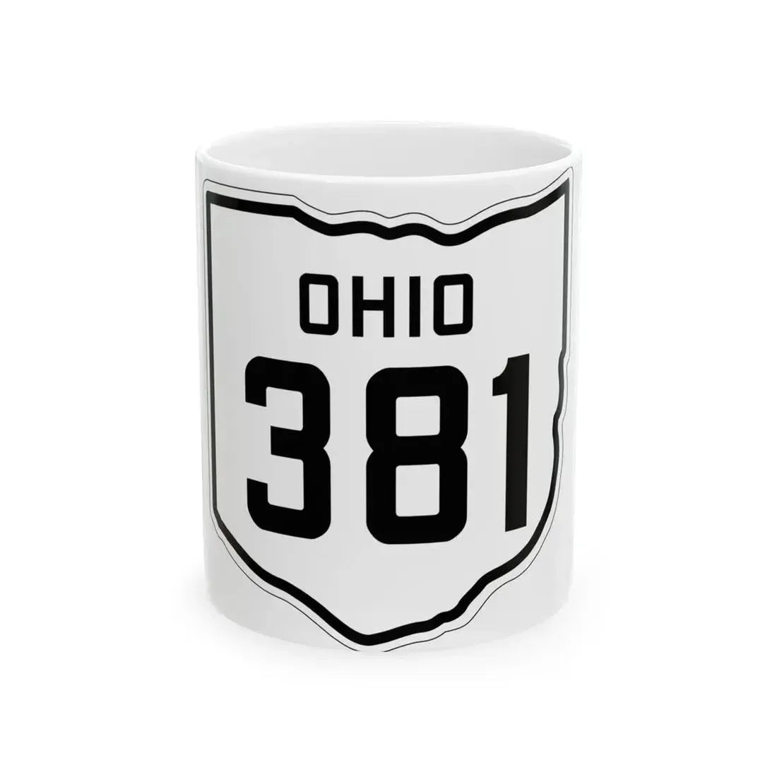 OH-381 1927 (Ohio) (Road Sign) White Coffee Mug 11oz - Go Mug Yourself