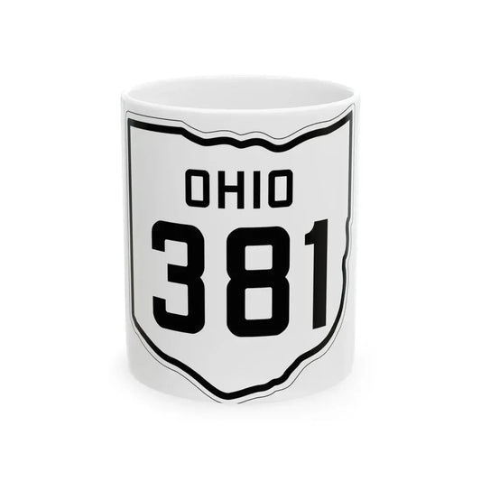 OH-381 1927 (Ohio) (Road Sign) White Coffee Mug 11oz - Go Mug Yourself