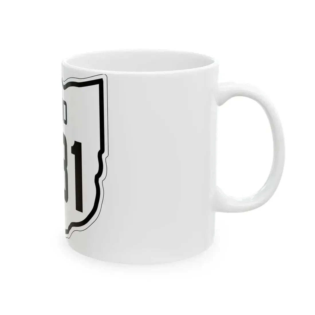 OH-381 1927 (Ohio) (Road Sign) White Coffee Mug - Go Mug Yourself