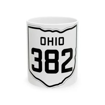 OH-382 1927 (Ohio) (Road Sign) White Coffee Mug 11oz - Go Mug Yourself