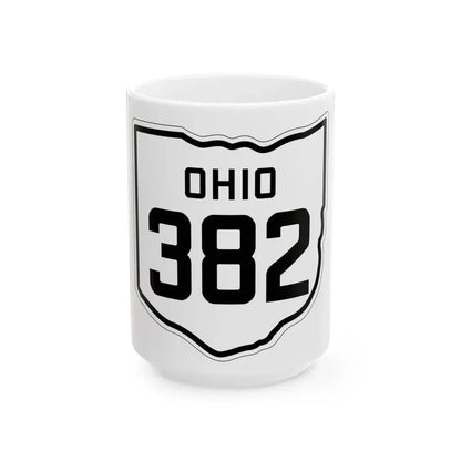 OH-382 1927 (Ohio) (Road Sign) White Coffee Mug 15oz - Go Mug Yourself