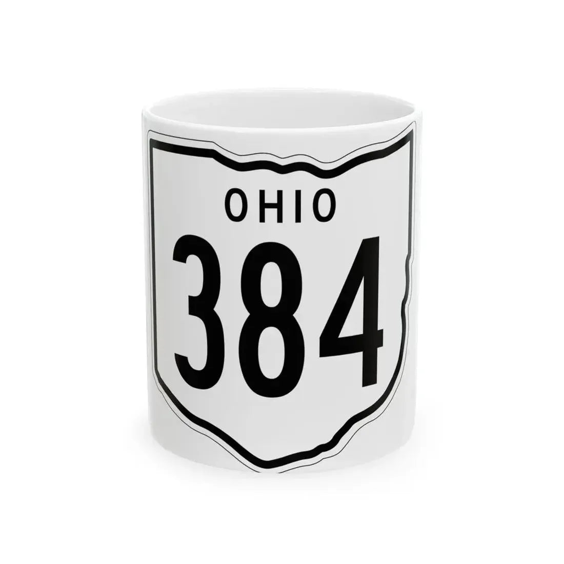 OH-384 1948 (Ohio) (Road Sign) White Coffee Mug 11oz - Go Mug Yourself