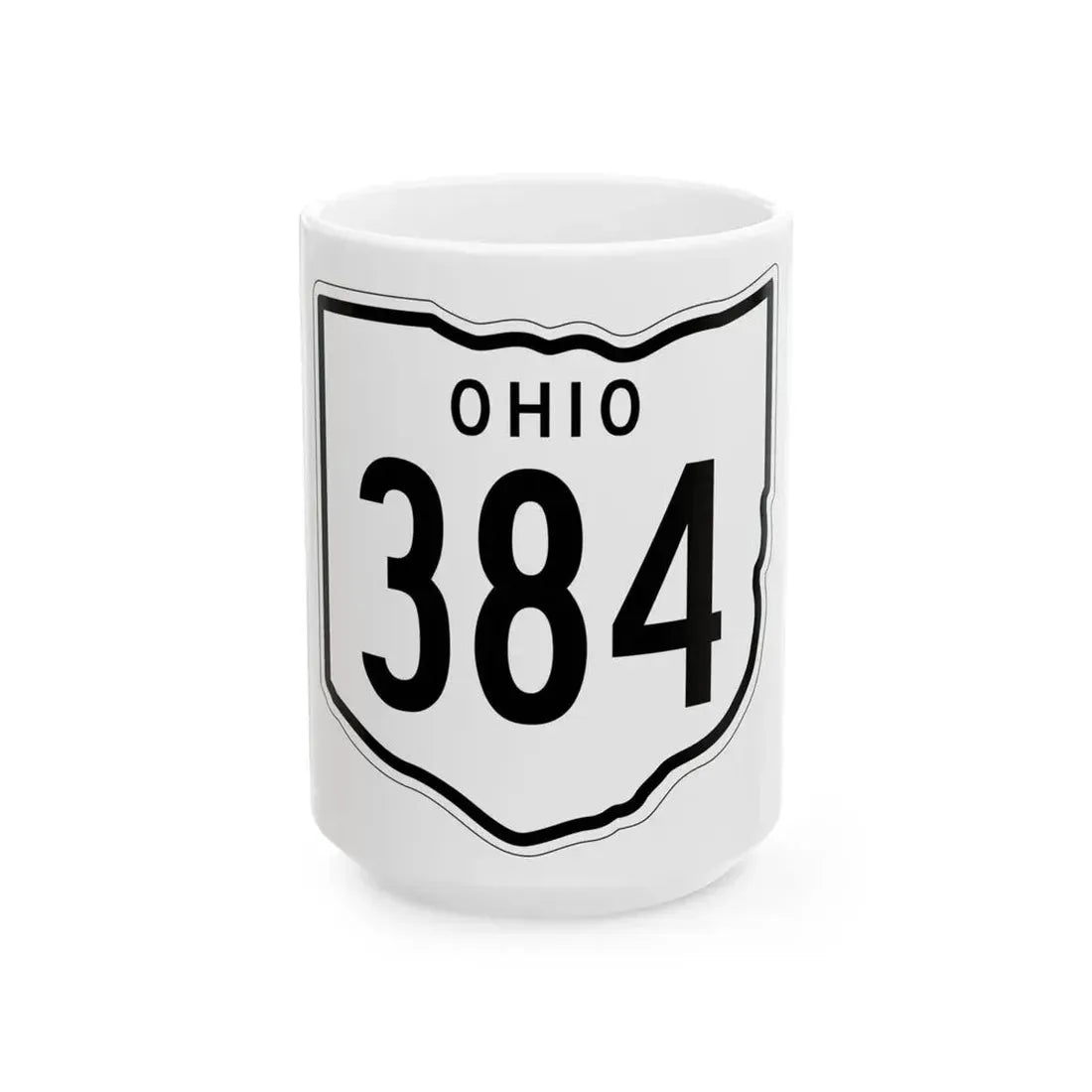 OH-384 1948 (Ohio) (Road Sign) White Coffee Mug 15oz - Go Mug Yourself