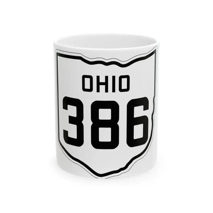 OH-386 1927 (Ohio) (Road Sign) White Coffee Mug 11oz - Go Mug Yourself