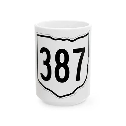 OH-387 1960 (Ohio) (Road Sign) White Coffee Mug 15oz - Go Mug Yourself