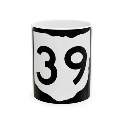 OH-39 (Ohio) (Road Sign) White Coffee Mug 11oz - Go Mug Yourself