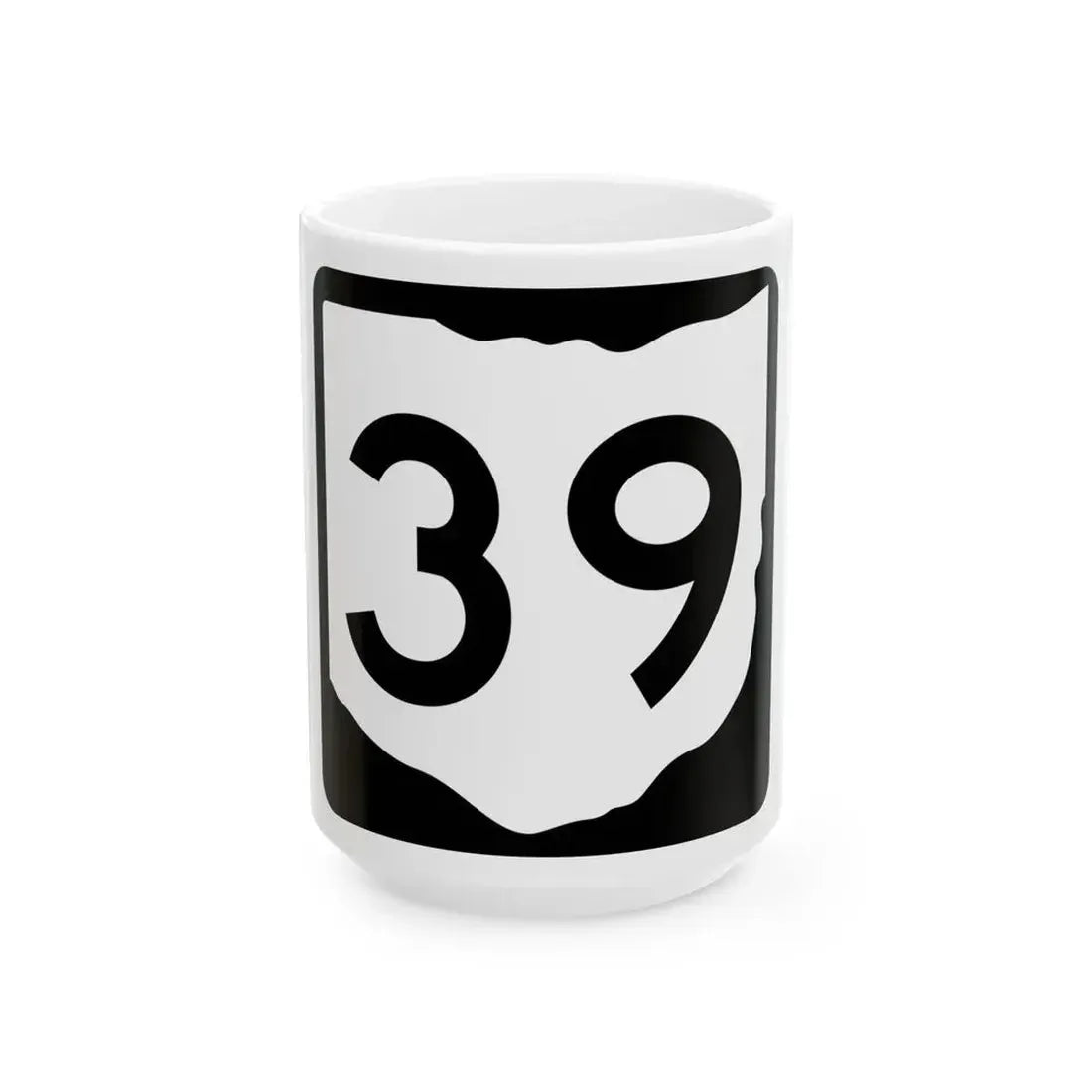 OH-39 (Ohio) (Road Sign) White Coffee Mug 15oz - Go Mug Yourself