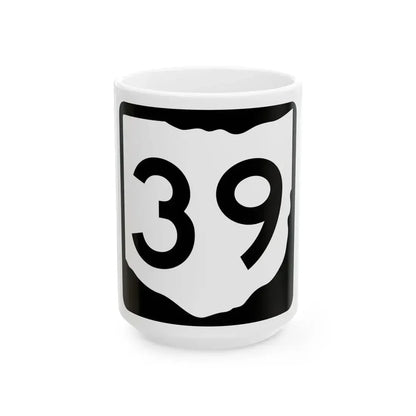 OH-39 (Ohio) (Road Sign) White Coffee Mug 15oz - Go Mug Yourself
