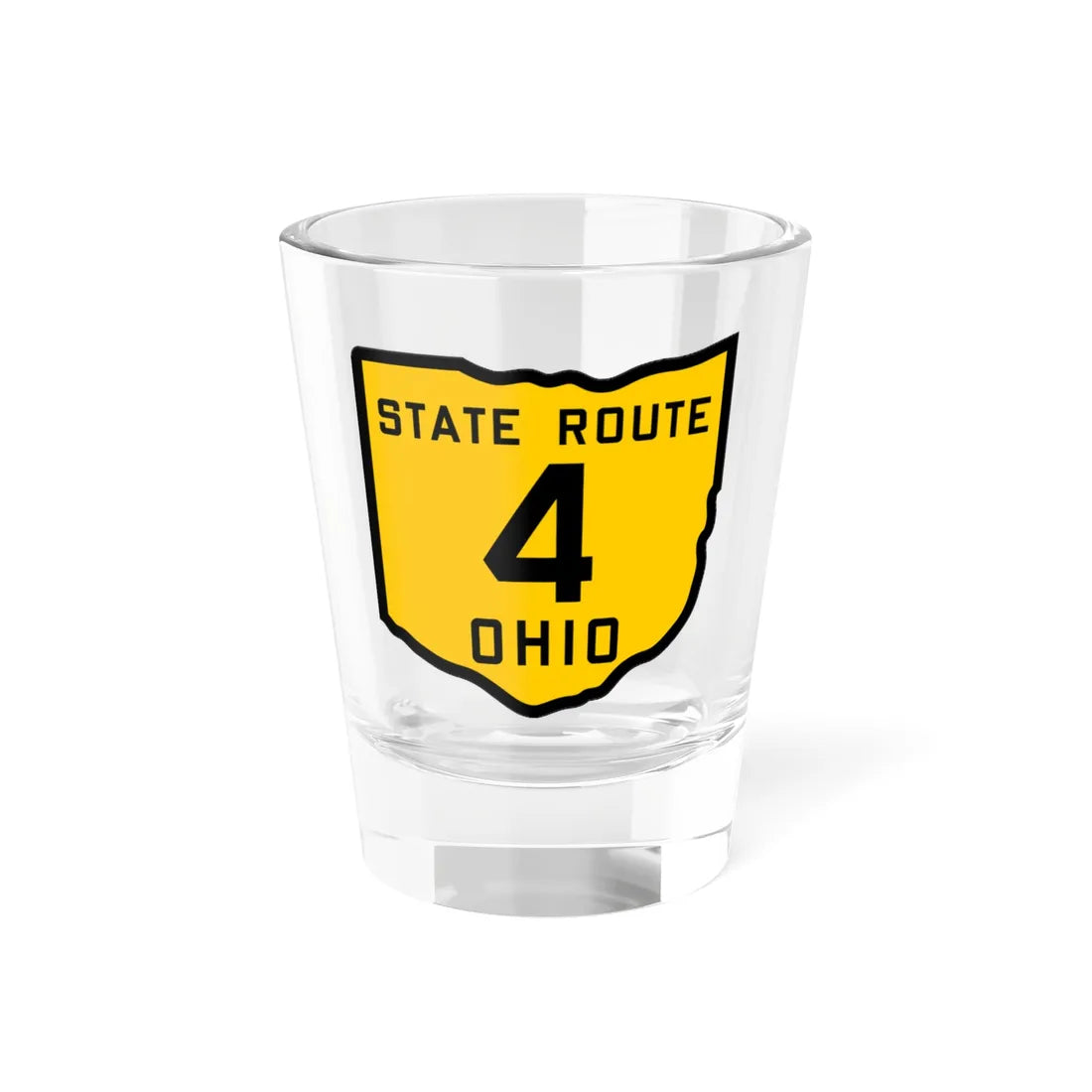 OH-4 1920 (Ohio) (Road Sign) Shot Glass 1.5oz 1.5oz - Go Mug Yourself