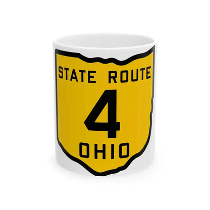 OH-4 1920 (Ohio) (Road Sign) White Coffee Mug 11oz - Go Mug Yourself