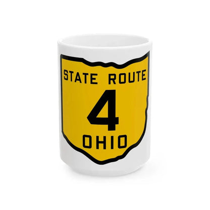 OH-4 1920 (Ohio) (Road Sign) White Coffee Mug 15oz - Go Mug Yourself