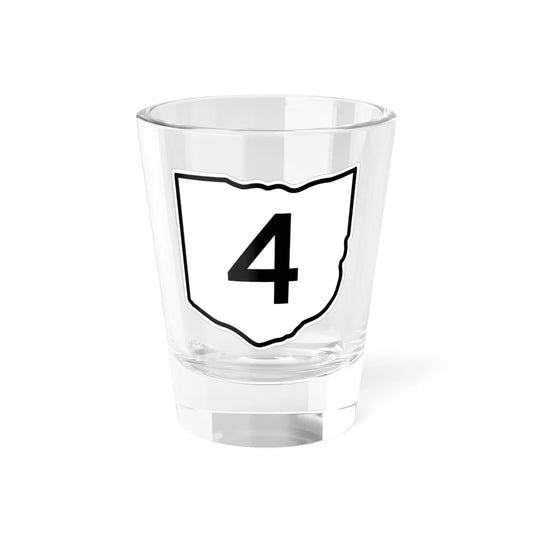 OH-4 1960 (Ohio) (Road Sign) Shot Glass 1.5oz 1.5oz - Go Mug Yourself