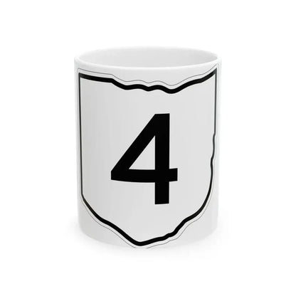 OH-4 1960 (Ohio) (Road Sign) White Coffee Mug 11oz - Go Mug Yourself