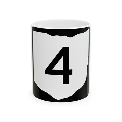 OH-4 (Ohio) (Road Sign) White Coffee Mug 11oz - Go Mug Yourself