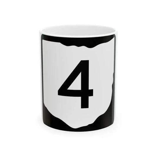 OH-4 (Ohio) (Road Sign) White Coffee Mug 11oz - Go Mug Yourself