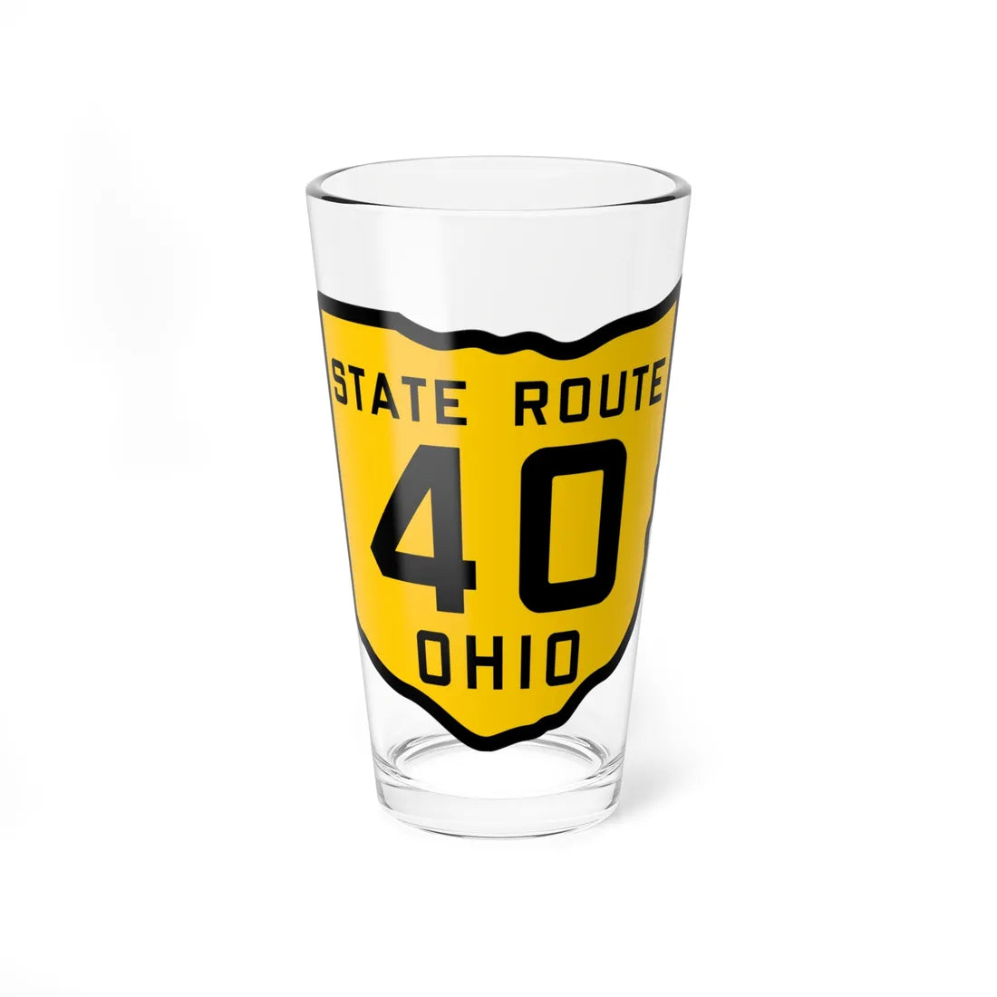 OH-40 1920 (Ohio) (Road Sign) Pint Glass 16oz 16oz - Go Mug Yourself