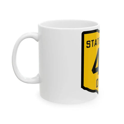 OH-40 1920 (Ohio) (Road Sign) White Coffee Mug - Go Mug Yourself