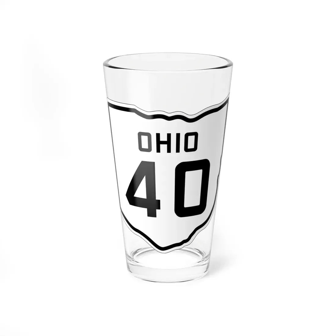 OH-40 1927 (Ohio) (Road Sign) Pint Glass 16oz 16oz - Go Mug Yourself