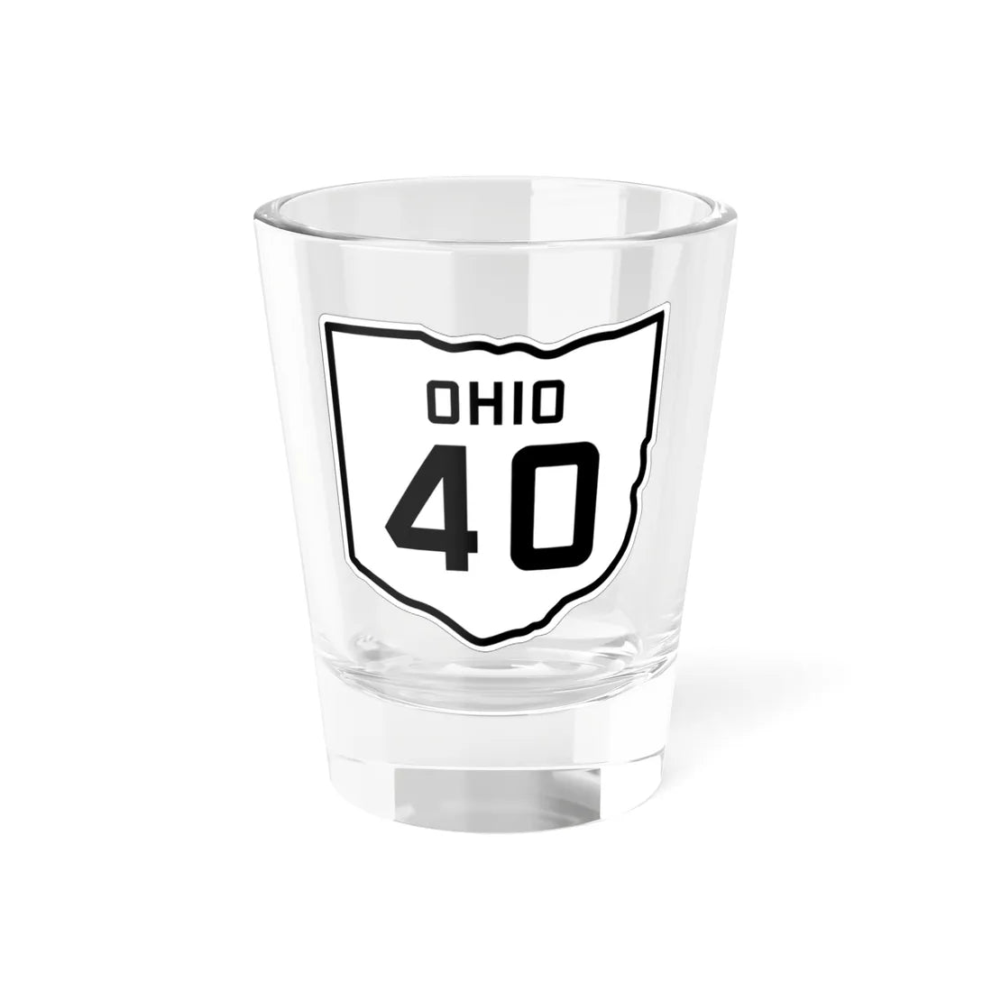 OH-40 1927 (Ohio) (Road Sign) Shot Glass 1.5oz 1.5oz - Go Mug Yourself