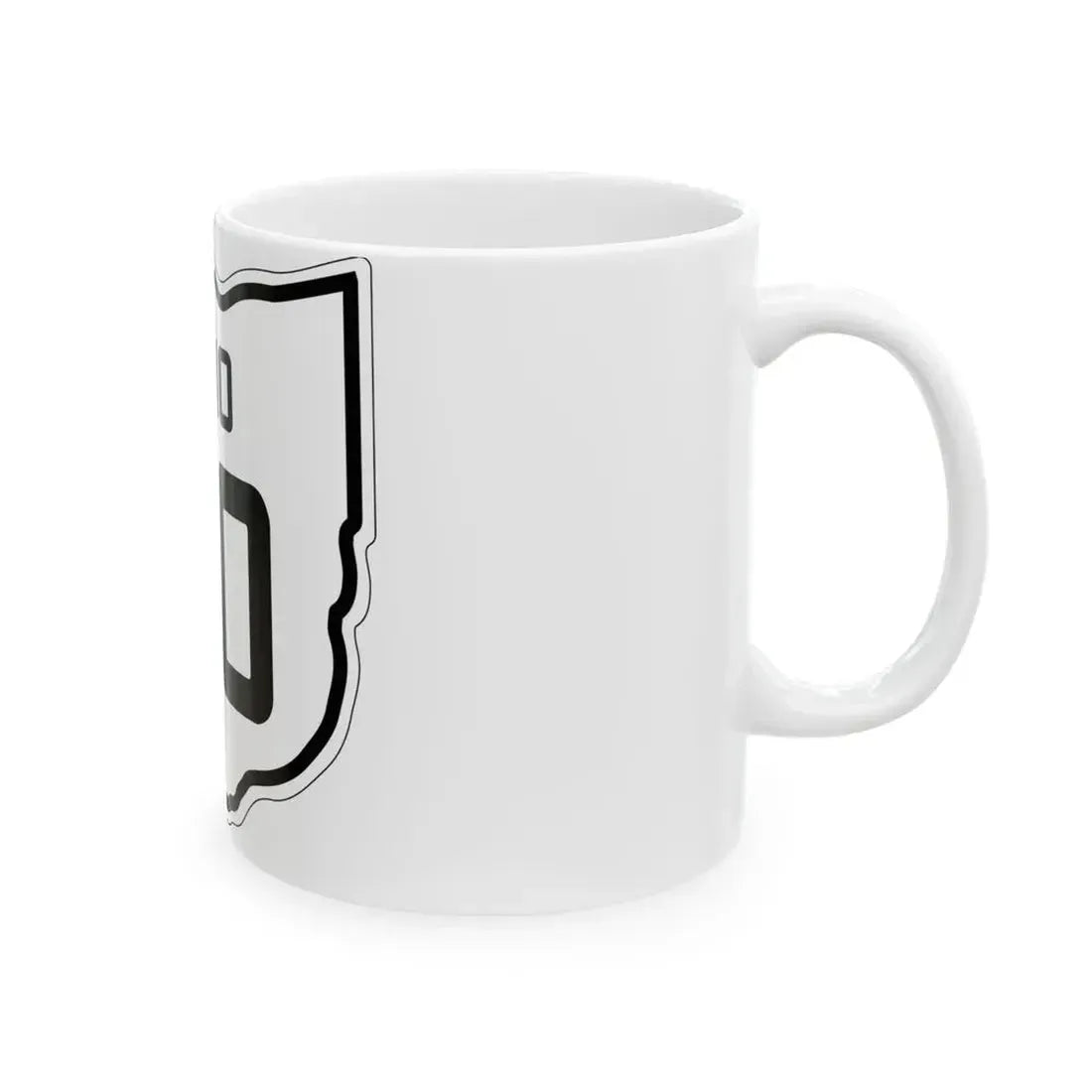 OH-40 1927 (Ohio) (Road Sign) White Coffee Mug - Go Mug Yourself