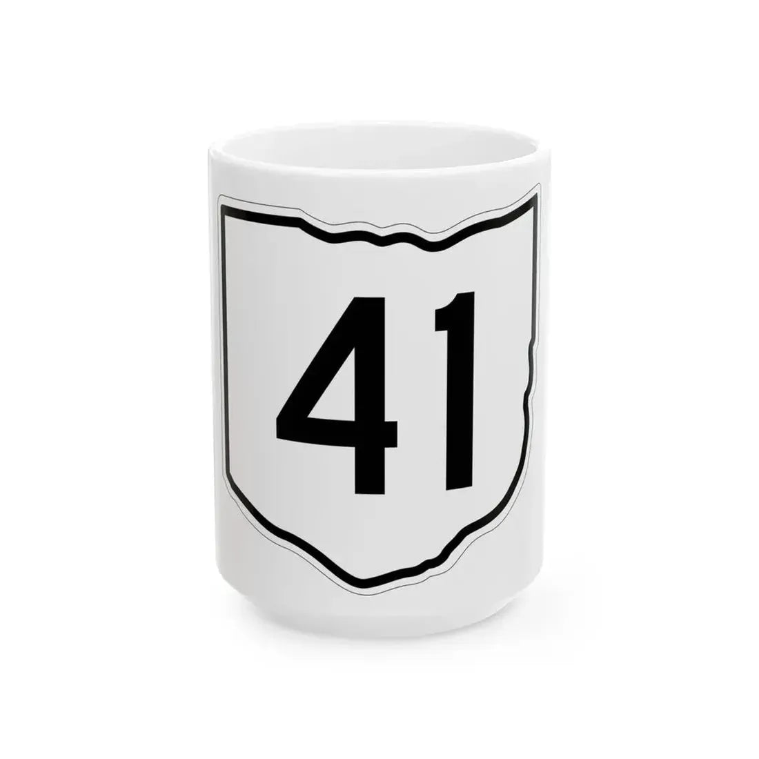 OH-41 1960 (Ohio) (Road Sign) White Coffee Mug 15oz - Go Mug Yourself