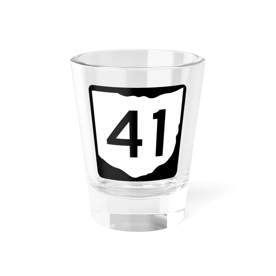 OH-41 (Ohio) (Road Sign) Shot Glass 1.5oz 1.5oz - Go Mug Yourself