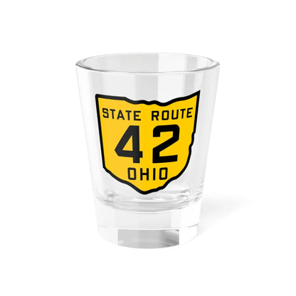 OH-42 1920 (Ohio) (Road Sign) Shot Glass 1.5oz 1.5oz - Go Mug Yourself