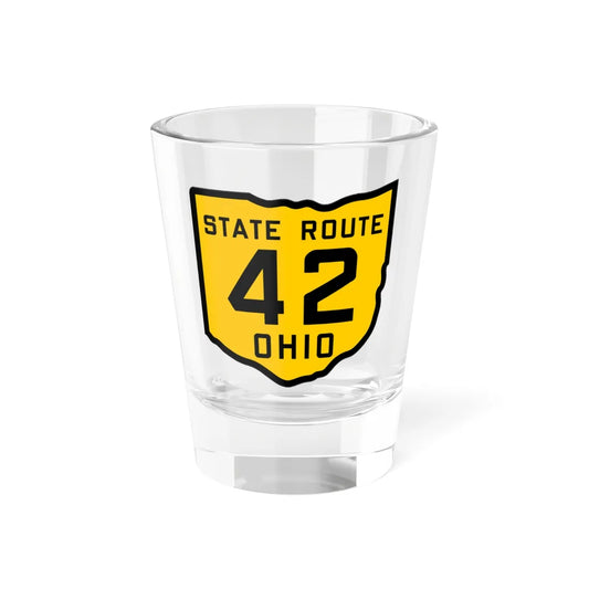 OH-42 1920 (Ohio) (Road Sign) Shot Glass 1.5oz 1.5oz - Go Mug Yourself