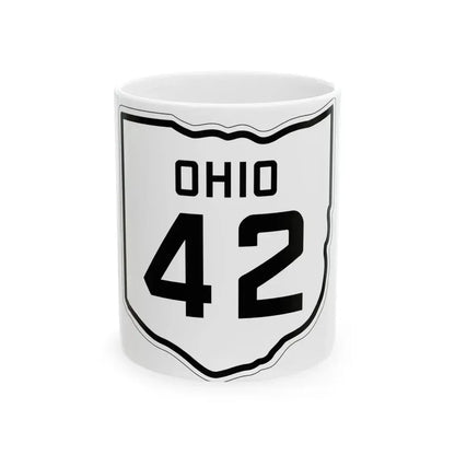 OH-42 1927 (Ohio) (Road Sign) White Coffee Mug 11oz - Go Mug Yourself