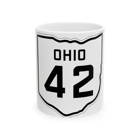 OH-42 1927 (Ohio) (Road Sign) White Coffee Mug 11oz - Go Mug Yourself