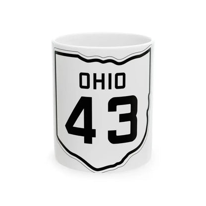 OH-43 1927 (Ohio) (Road Sign) White Coffee Mug 11oz - Go Mug Yourself
