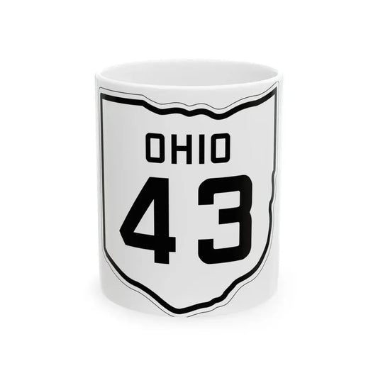 OH-43 1927 (Ohio) (Road Sign) White Coffee Mug 11oz - Go Mug Yourself