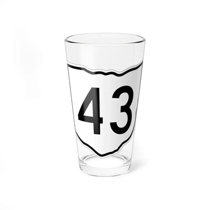 OH-43 1960 (Ohio) (Road Sign) Pint Glass 16oz 16oz - Go Mug Yourself