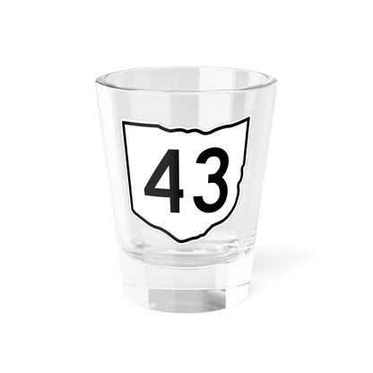 OH-43 1960 (Ohio) (Road Sign) Shot Glass 1.5oz 1.5oz - Go Mug Yourself