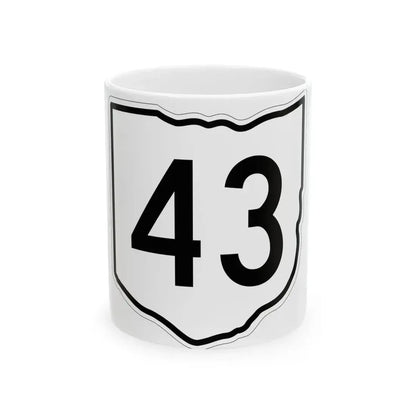 OH-43 1960 (Ohio) (Road Sign) White Coffee Mug 11oz - Go Mug Yourself